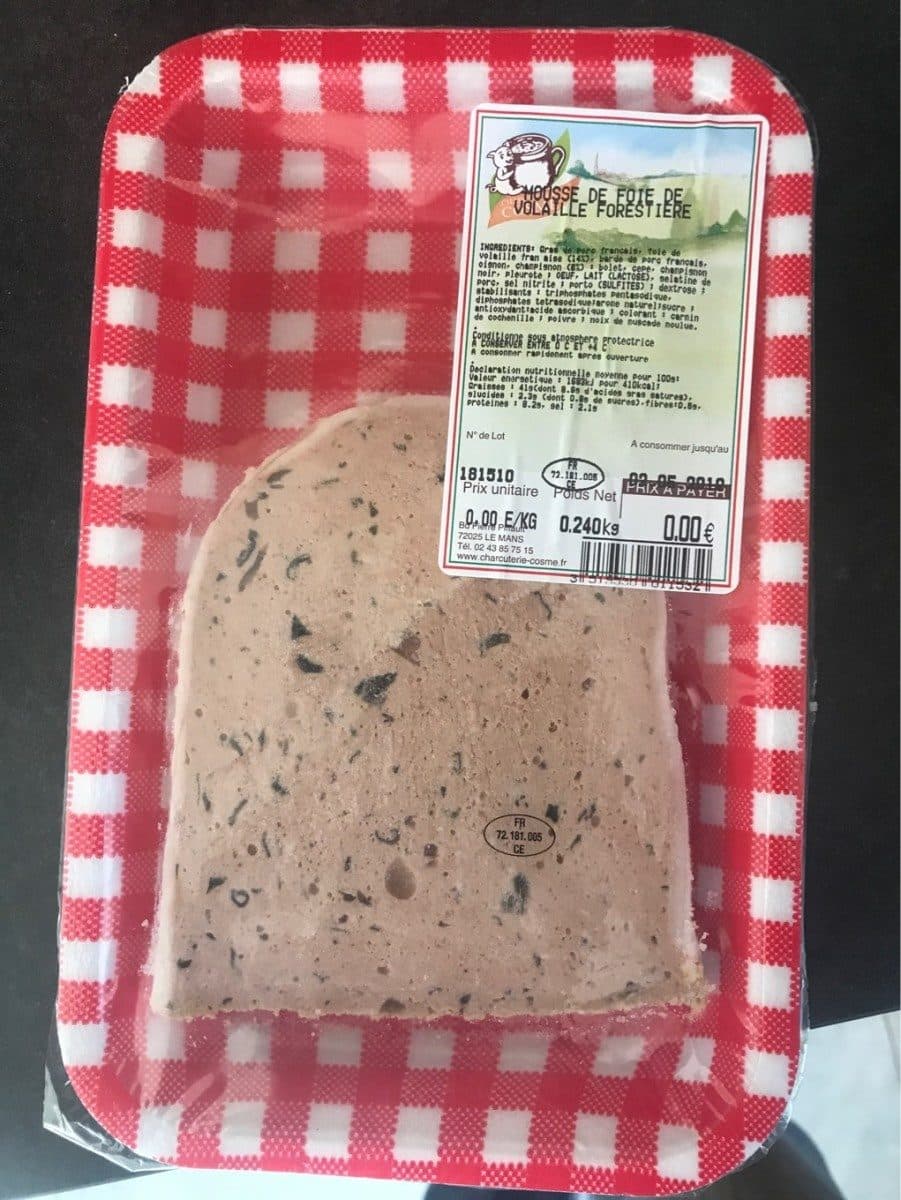 Open Food Facts Mousse de foie de volaille forestière packshot