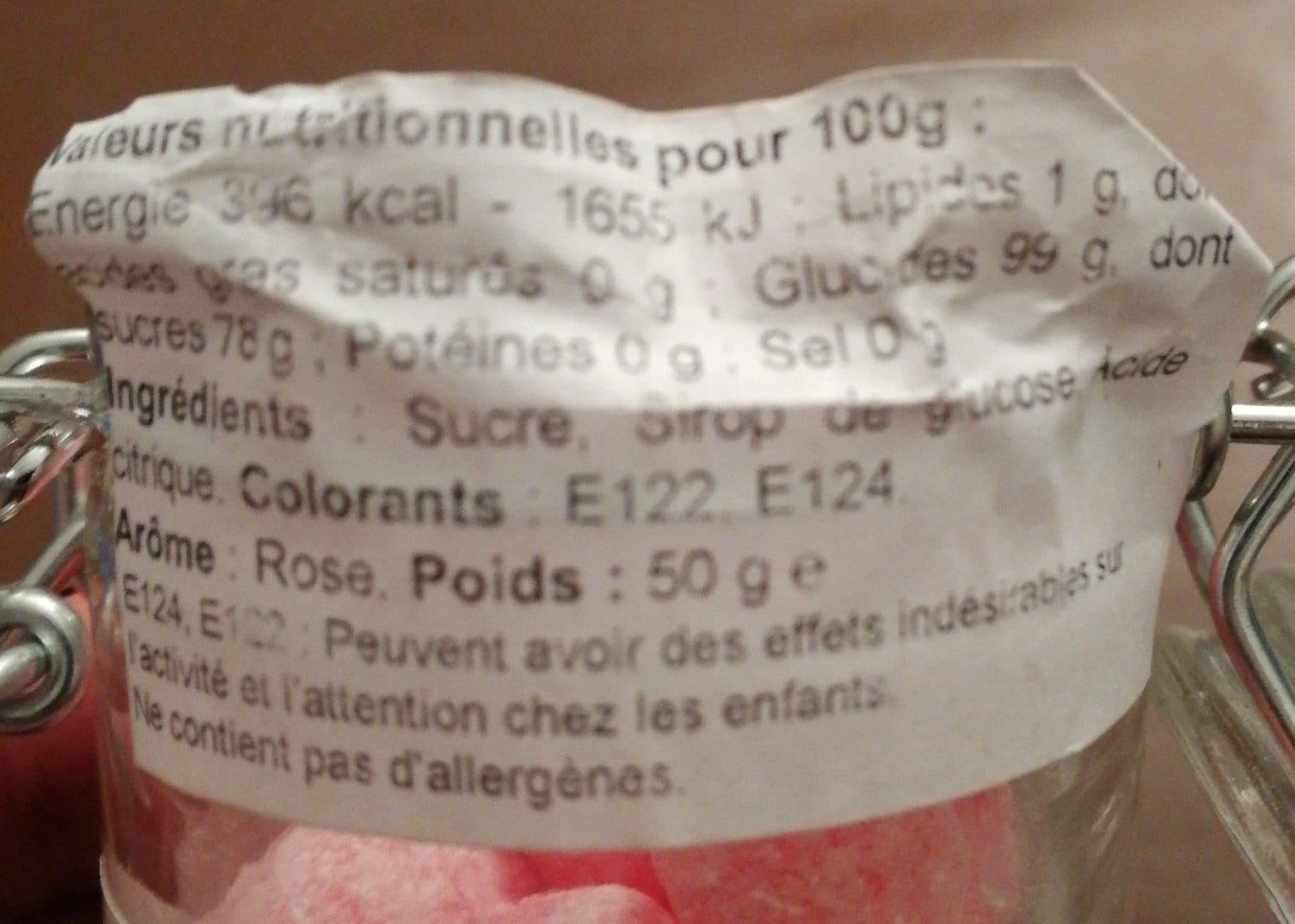 Open Food Facts Bonbon rose packshot