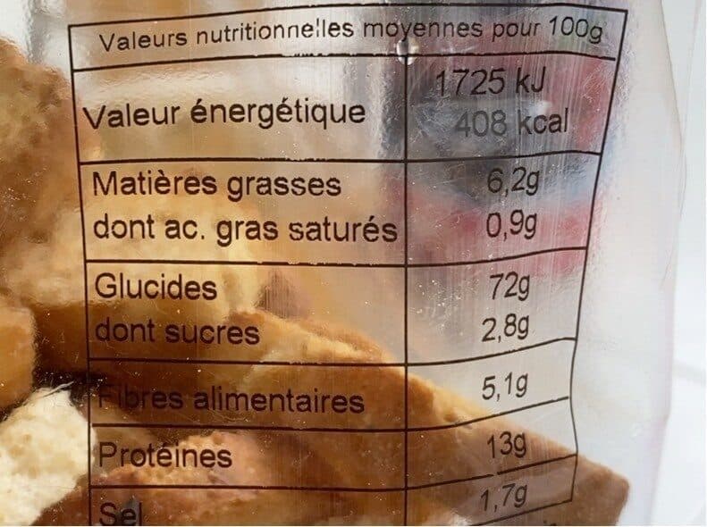 Open Food Facts Croûtons nature aux céréales packshot