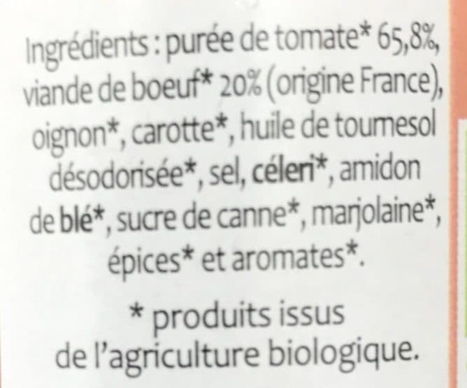 Natur'Avenir Sauce tomate bolognaise packshot