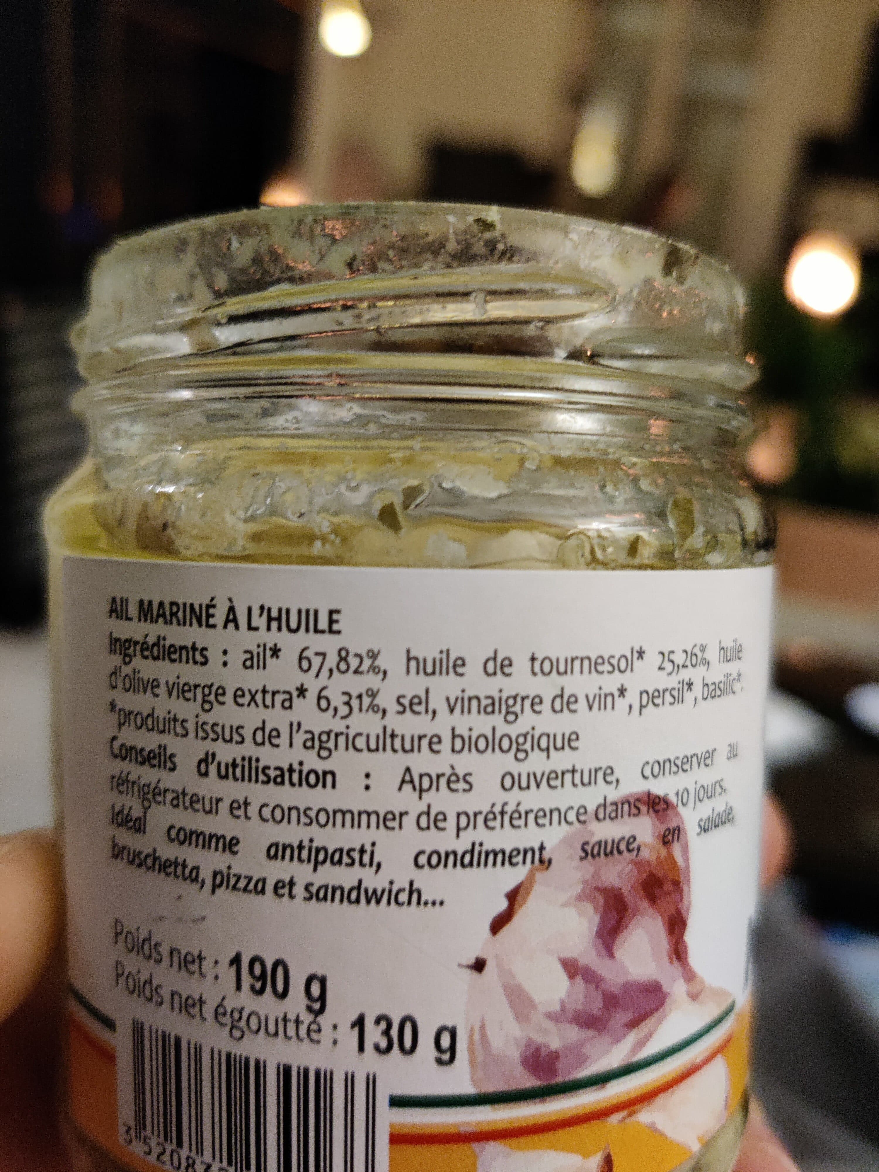 JLRG Ail Mariné à l'huile packshot