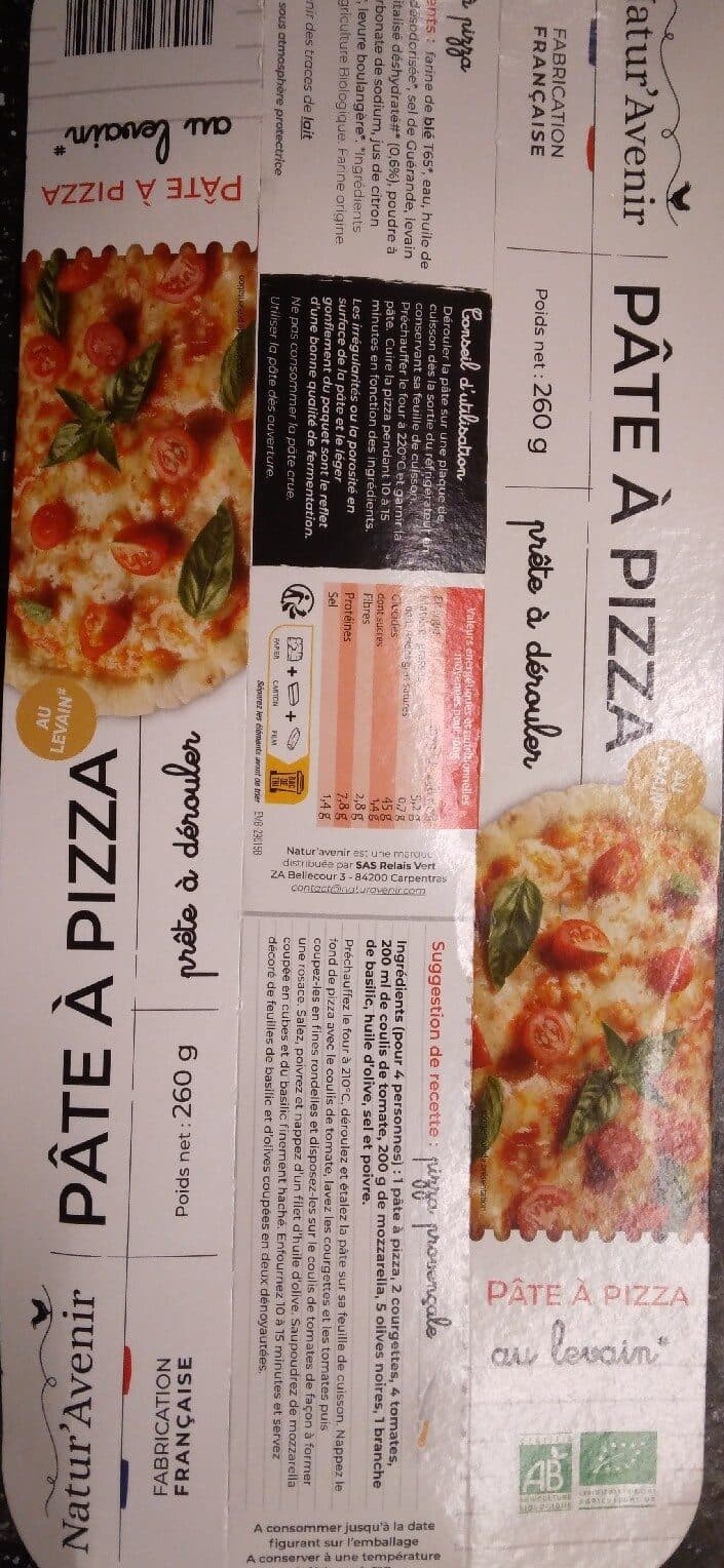 Natur'Avenir Pâte à pizza packshot