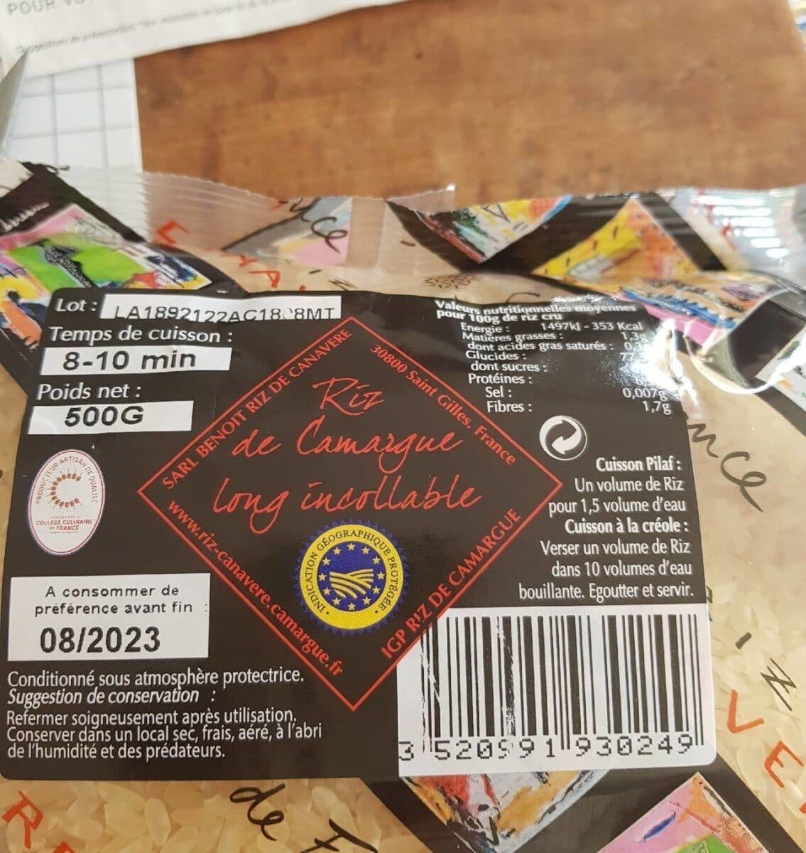 Open Food Facts Riz incollable de camargue packshot