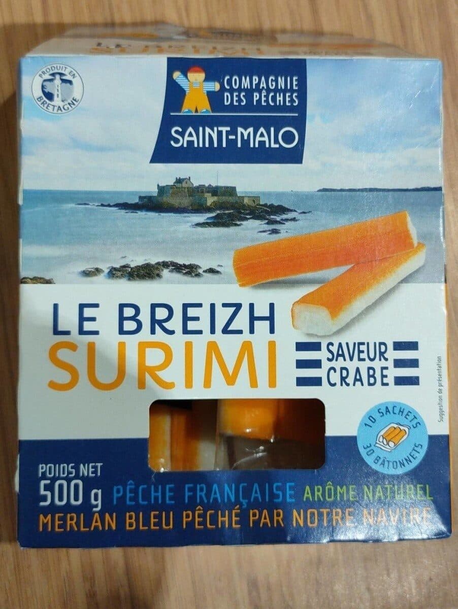 Compagnie des Pêches Saint-Malo Breizh Surimi saveur crabe x 10 sachets soit 30 bâtonnets packshot