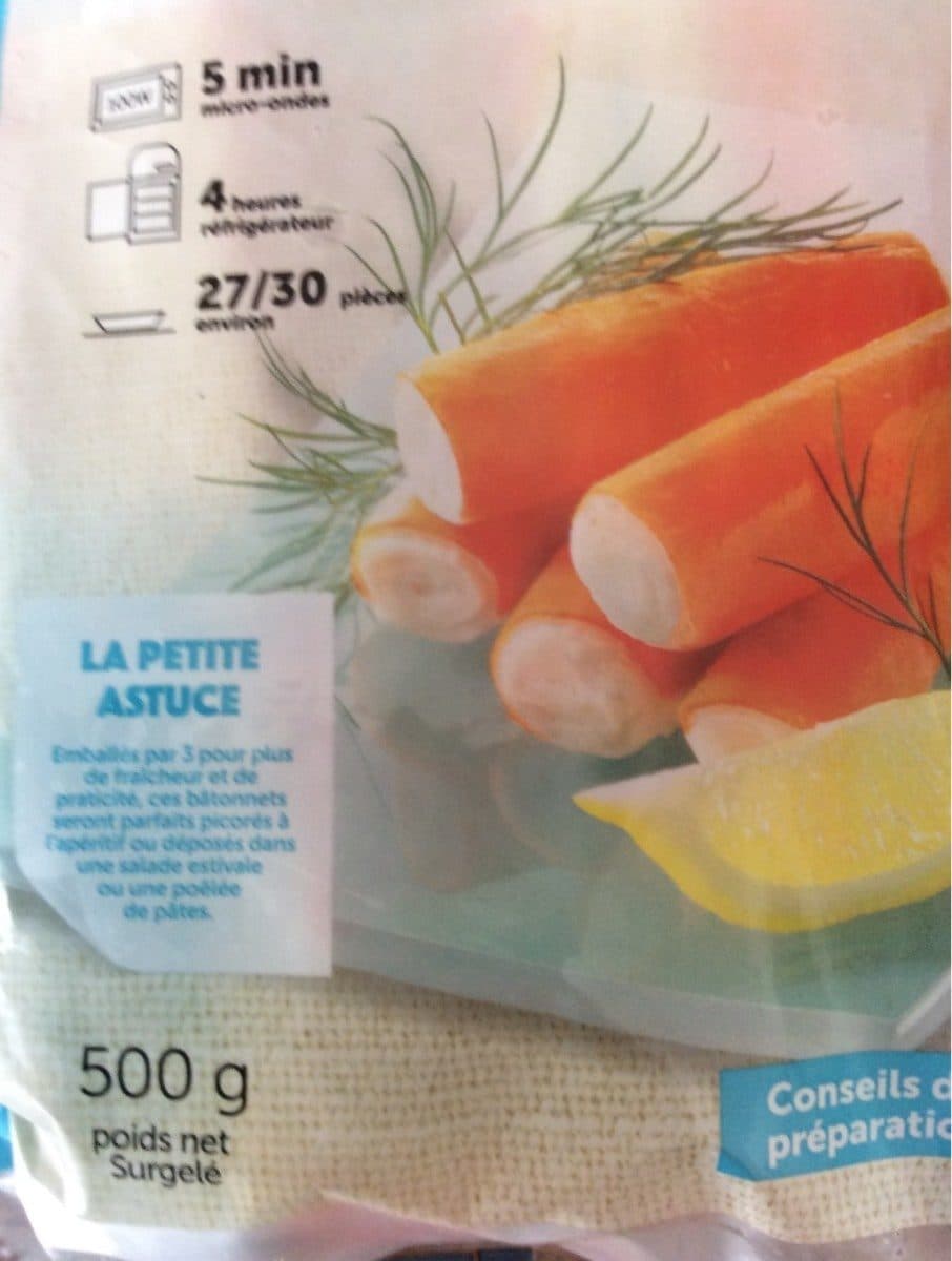 Open Food Facts Bâtonnets de surimi saveur crabe packshot