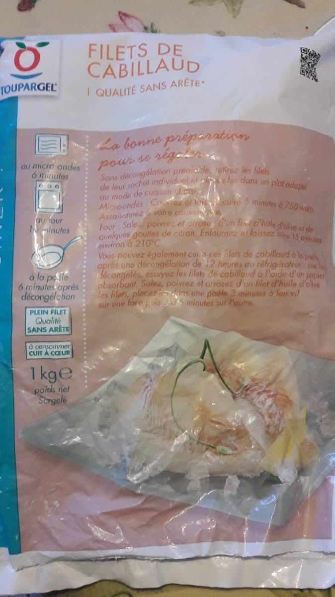 Toupargel Filet de cabillaud packshot