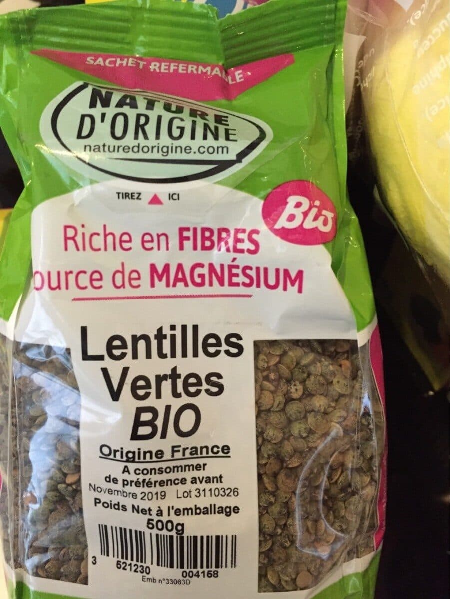 Nature d’Origine Lentilles vertes bio packshot