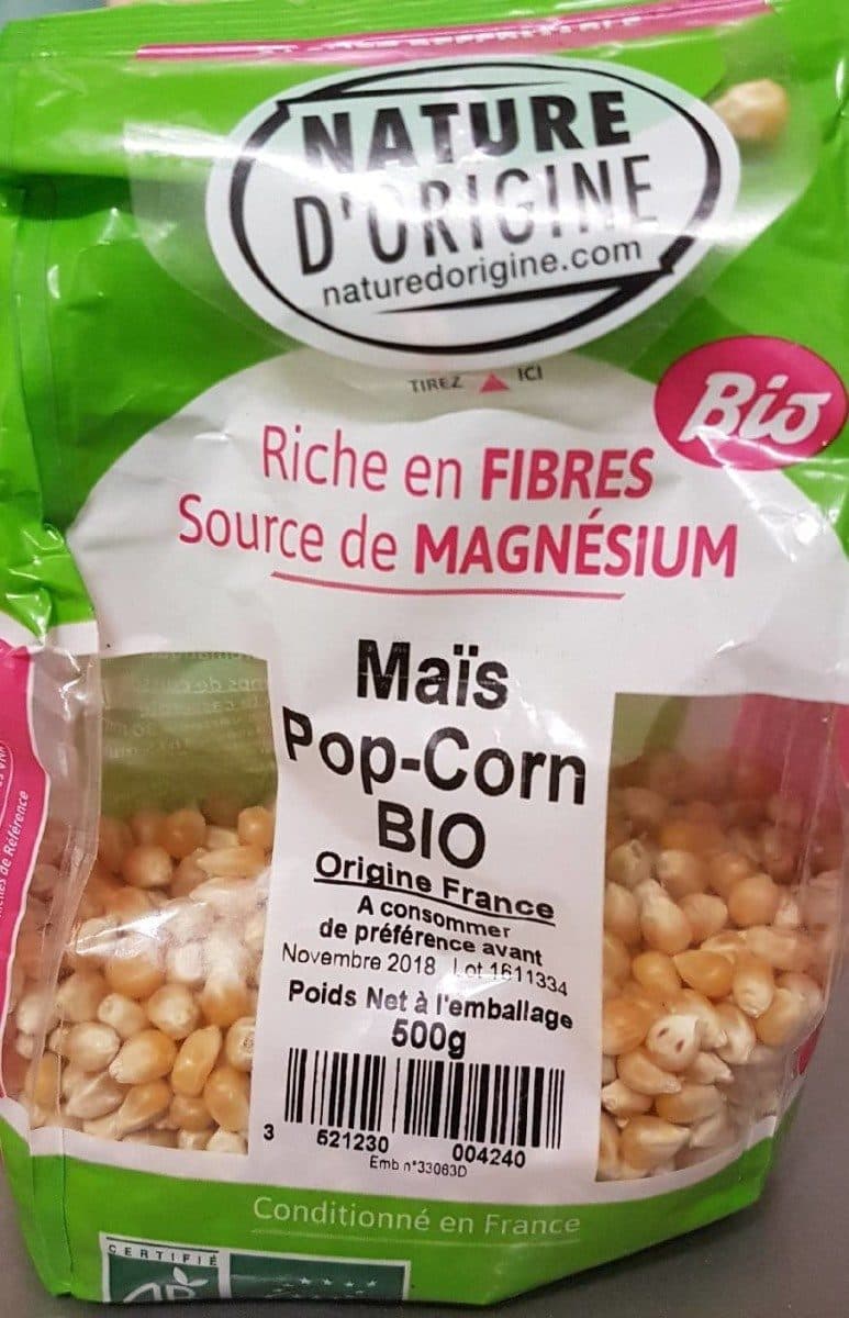 Open Food Facts Mais popcorn bio packshot