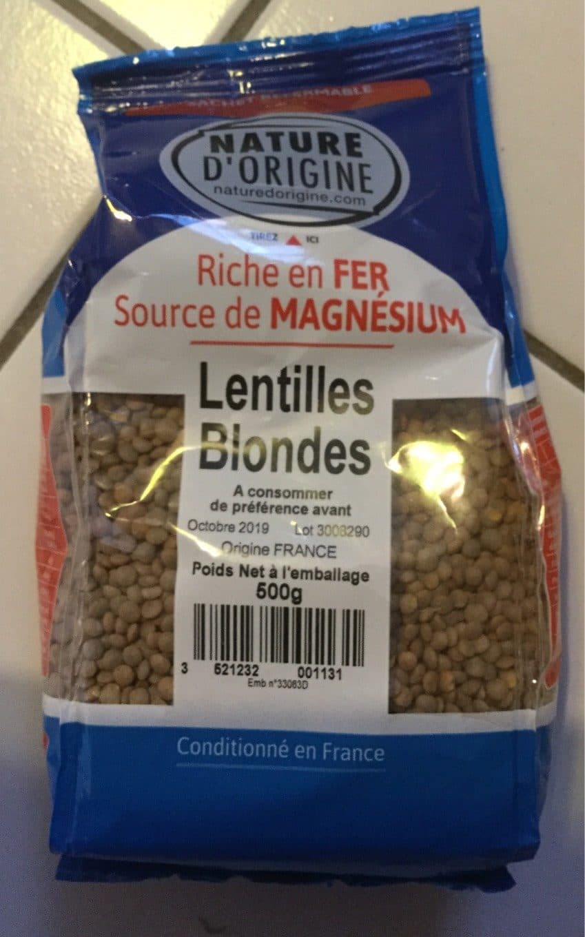 Nature d origine Lentille blonde packshot
