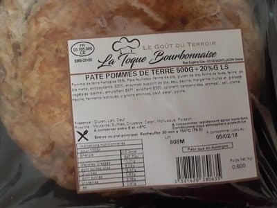 La Toque Bourbonnaise Pâté de pommes de terre packshot