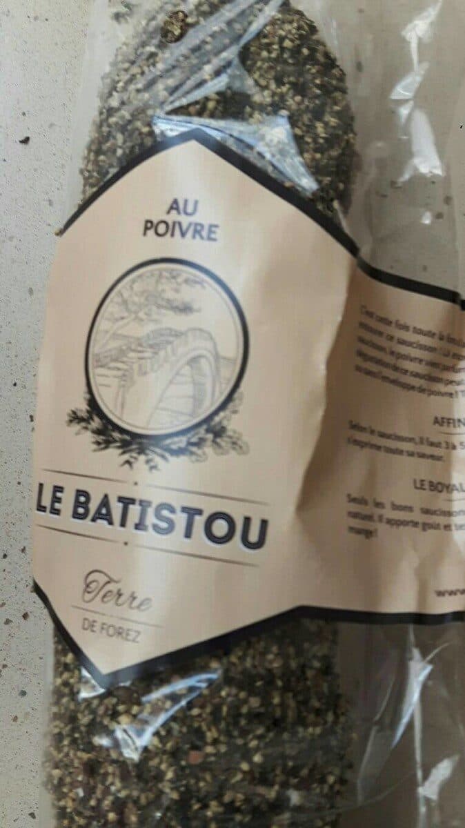 Le Batistou Saucisson pur porc enrobé au poivre packshot