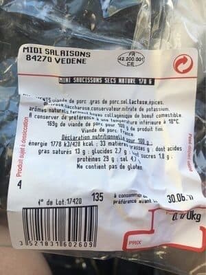 Midi Salaisons Saucisson mini nature packshot