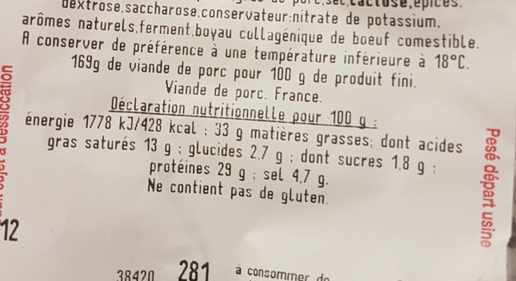 Midi Salaisons Saucisson mini nature packshot
