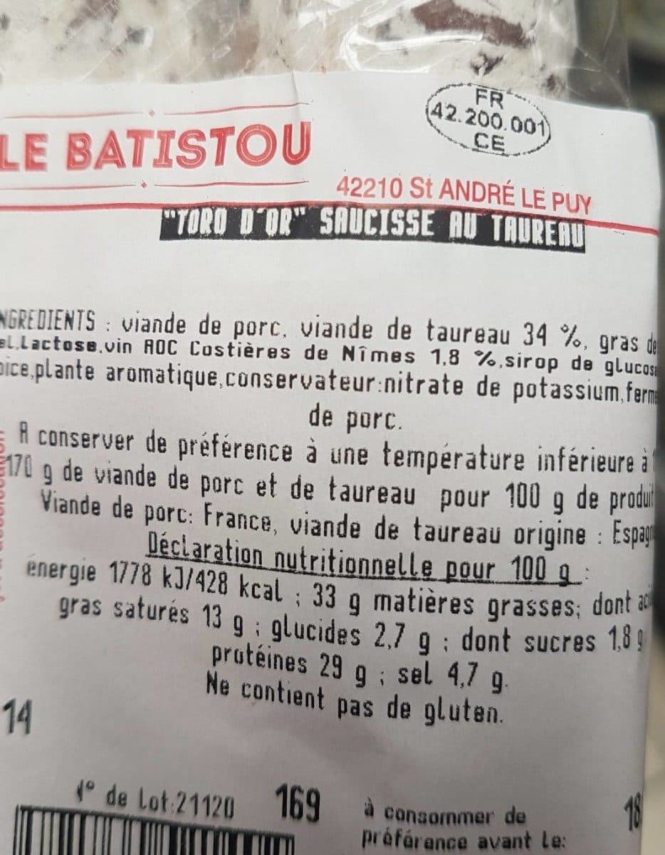 Open Food Facts Le Batistou packshot