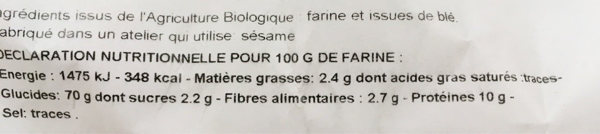 Borsa Farine biologique packshot
