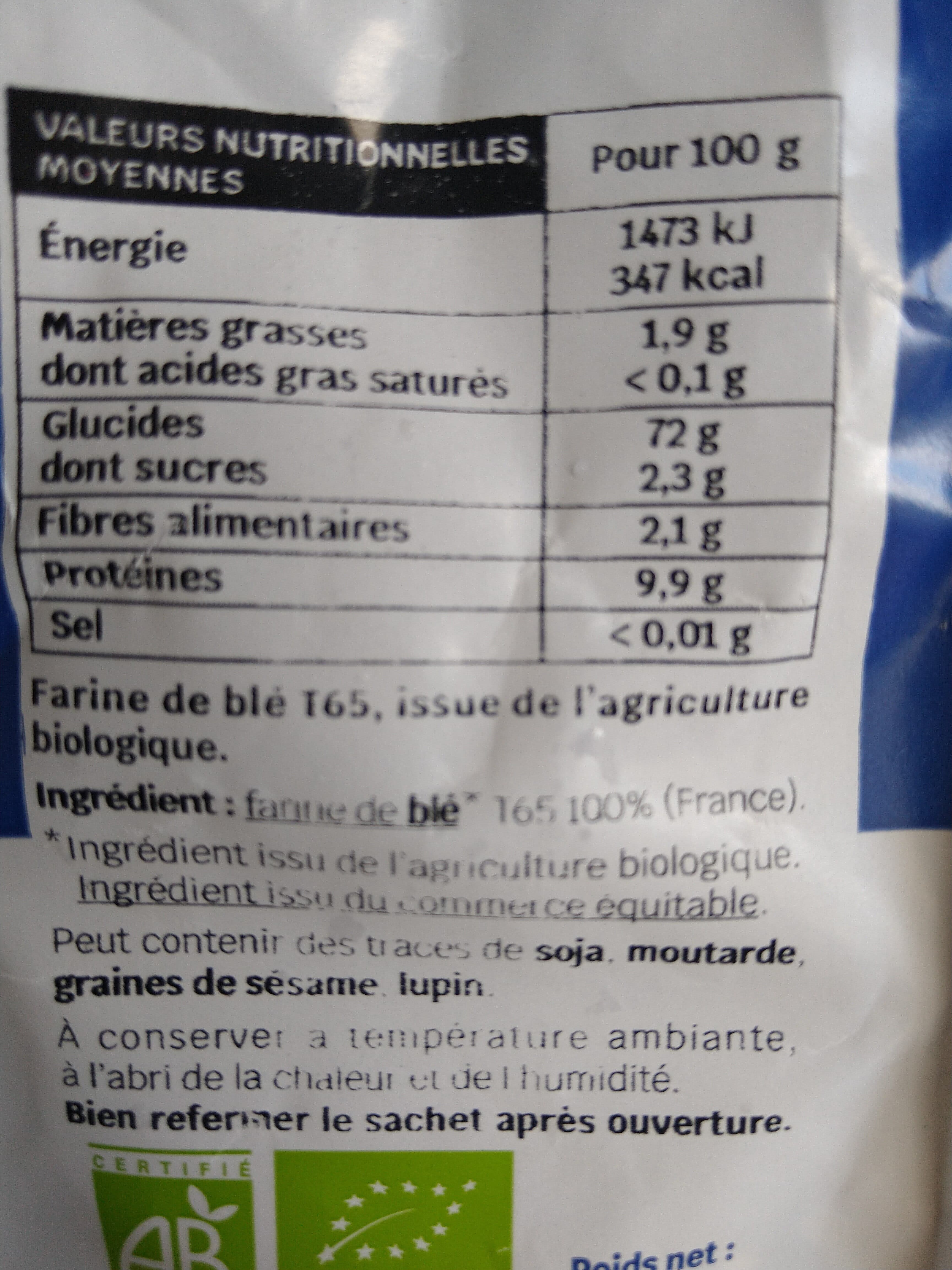 Biocoop Farine de blé T65 packshot