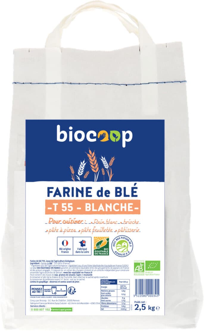 Biocoop Farine de blé T55 2,5kg packshot