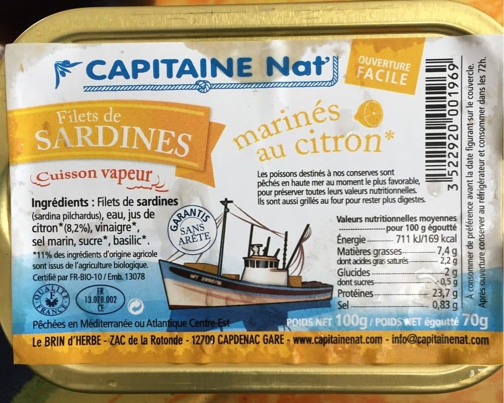 Capitaine Nat' Filet de sardines packshot