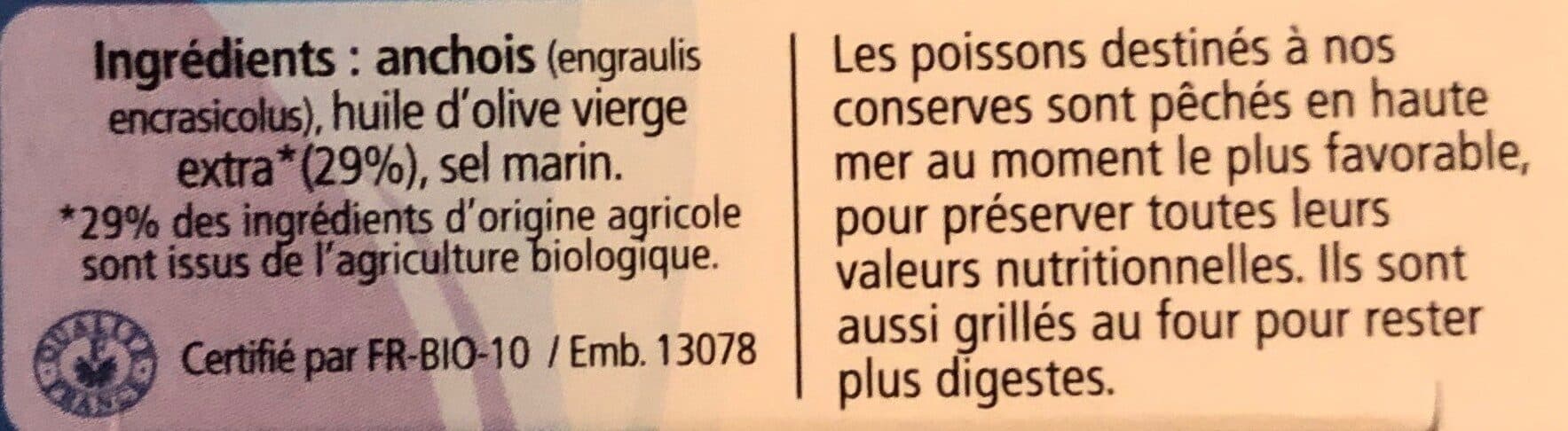 Capitaine nat Anchois cuisson vapeur à l'huile d'olive packshot