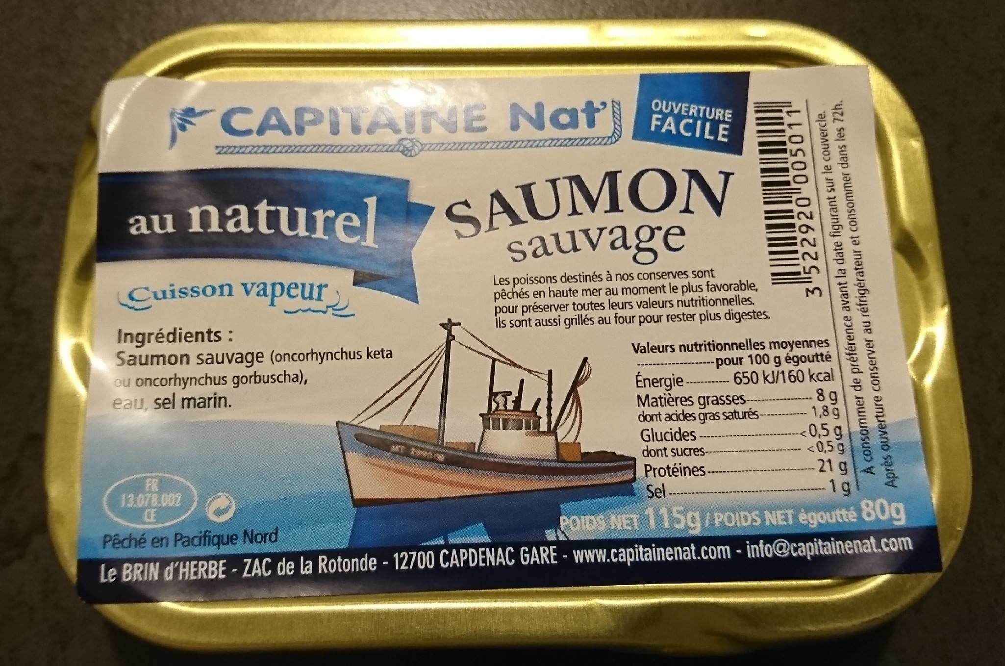 Capitaine Nat' Saumon sauvage packshot