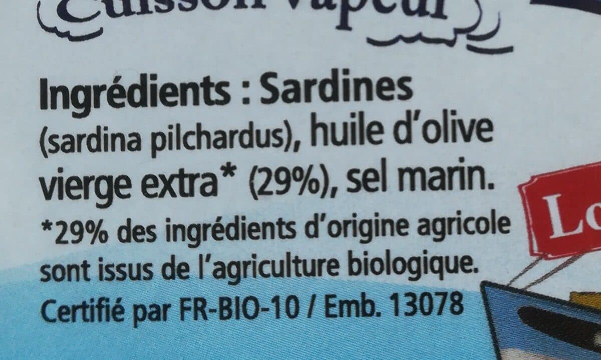 Capitaine Nat' Sardine à l'huile d'olive vierge extra bio packshot