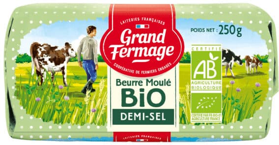 Grand Fermage Beurre moulé biologique demi-sel packshot