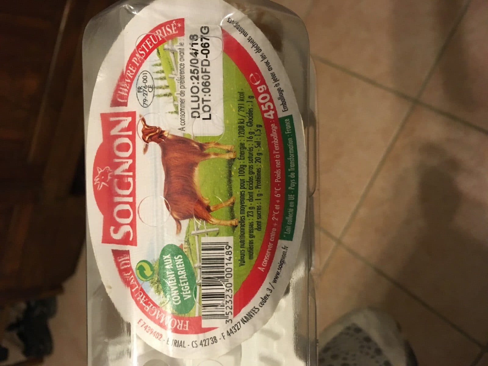 Soignon BUCHE CHEVRE PASTEURISÉ packshot