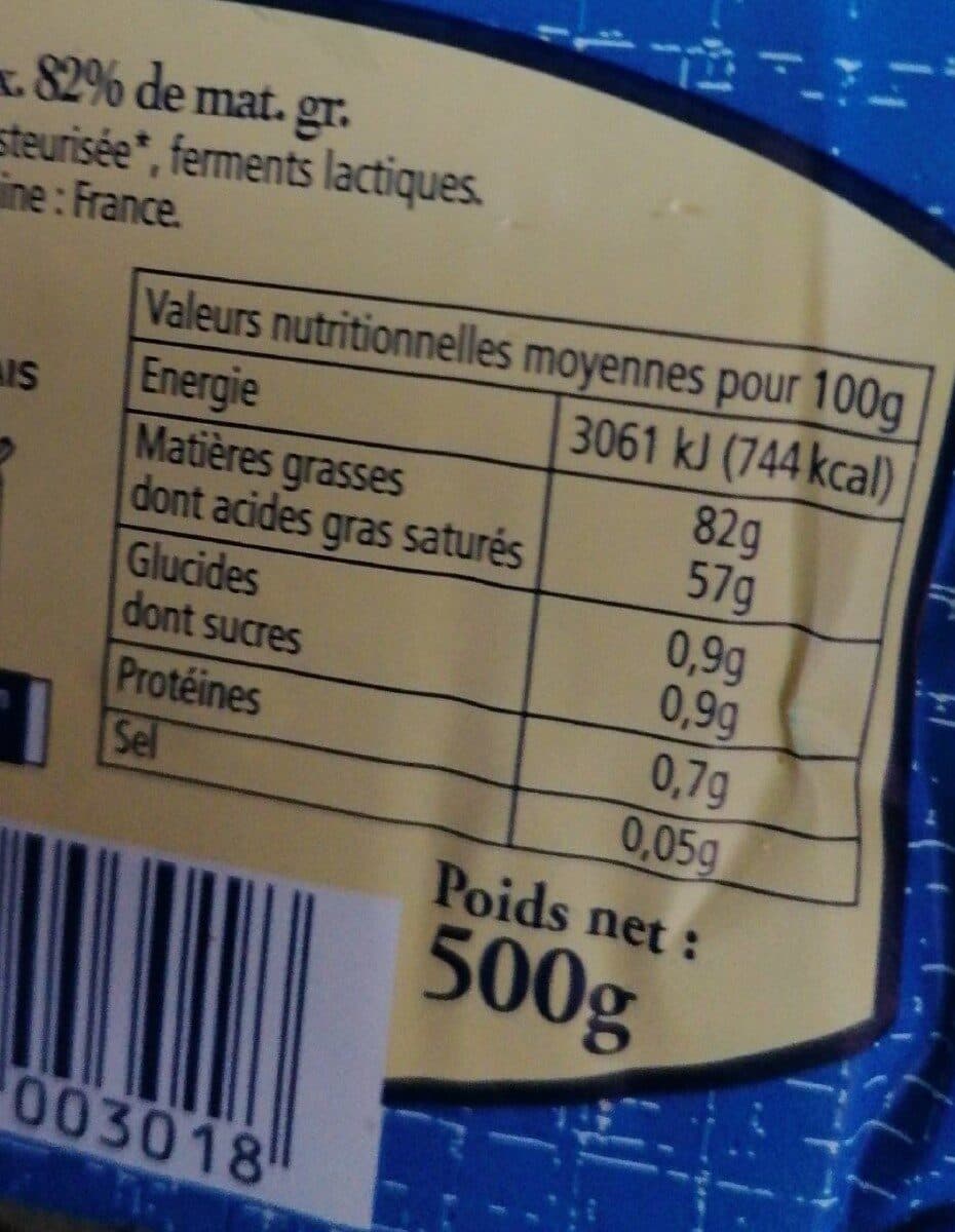 Eurial Beurre moulé de Vendée doux packshot