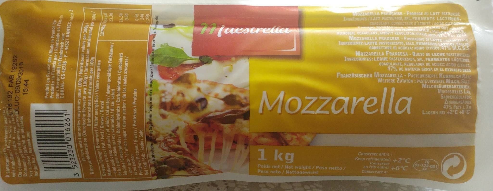 Open Food Facts Mozarella 1 kg packshot