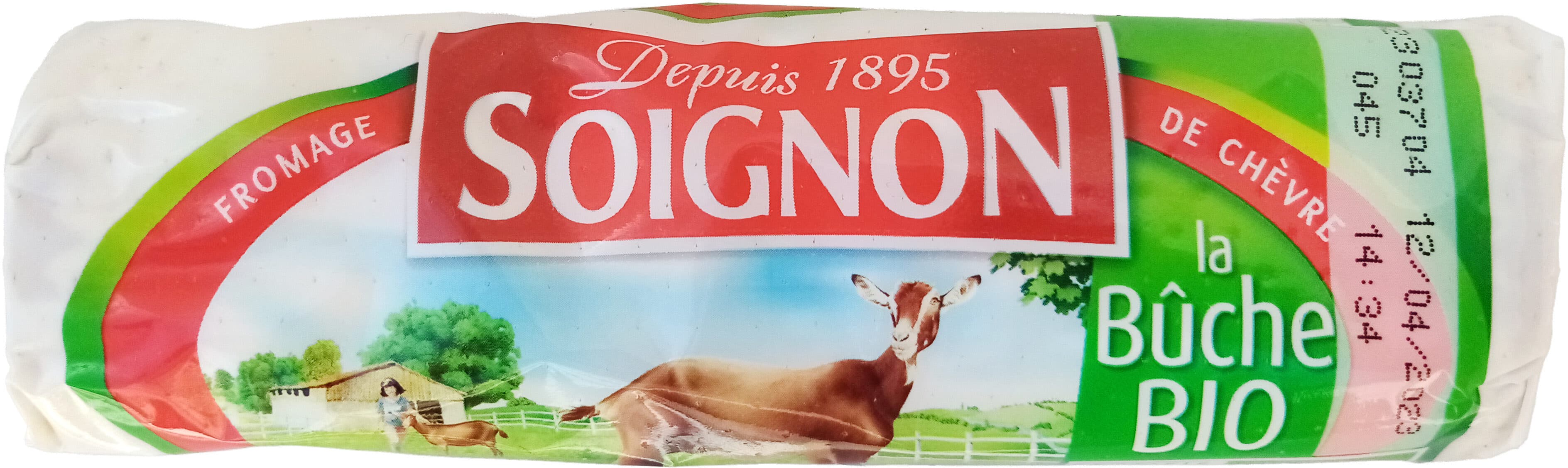 Soignon Bûche de chèvre bio 180g packshot