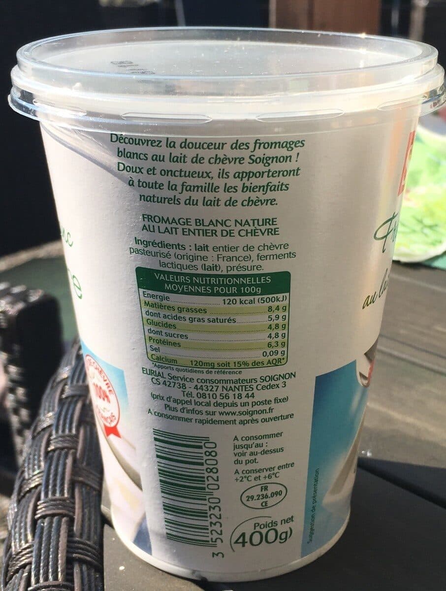 Soignon Fromage Blanc au lait de chèvre nature packshot