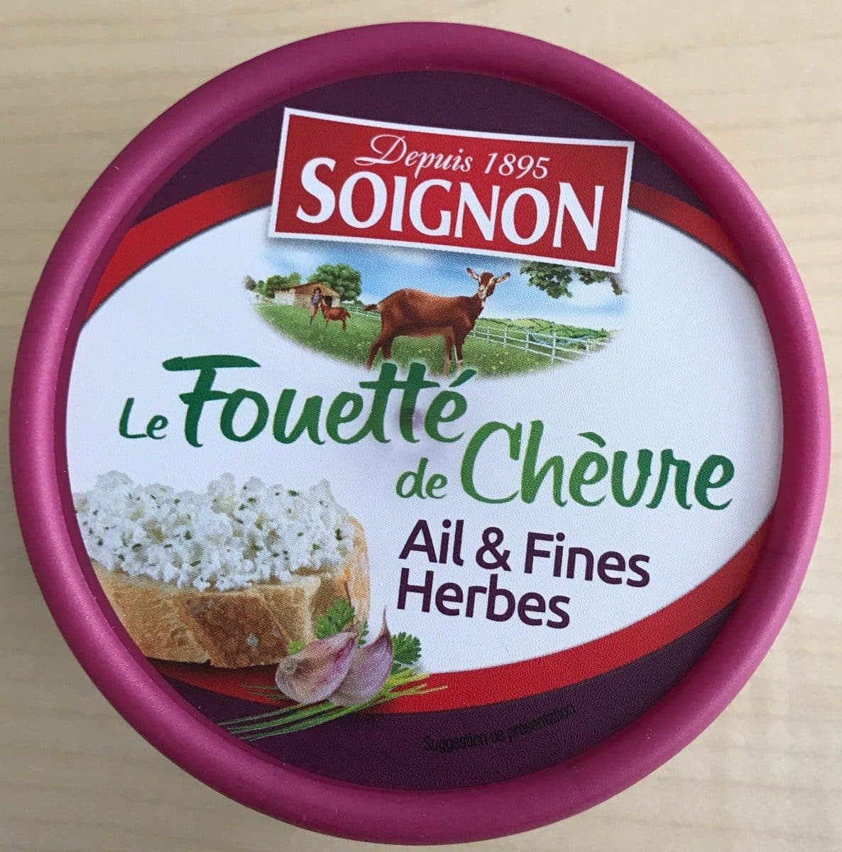 SOIGNON Le fouetté de chèvre ail et fines herbes packshot