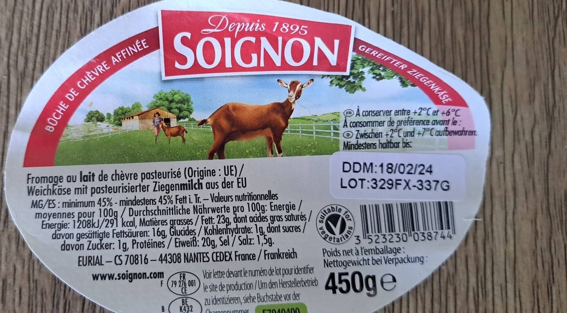 SOIGNON Buche de chèvre affinée packshot