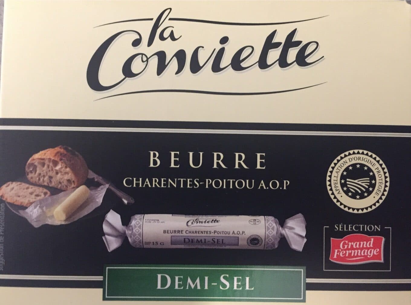 Agrial Beurre demi-sel Charentes-Poitou AOP packshot