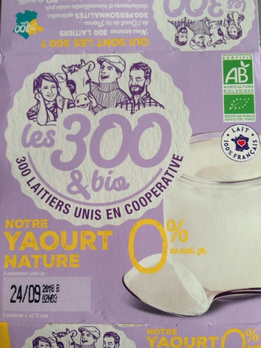 Les 300 & Bio Yaourt Nature packshot