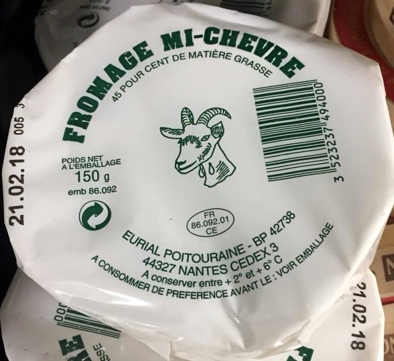 Eurial Fromage Mi-Chèvre 45% M.G. packshot