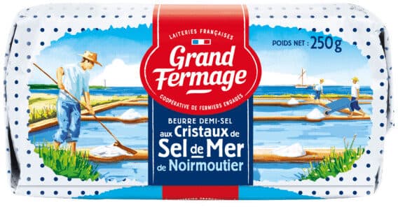 Grand Fermage Beurre moulé aux cristaux de sel de Mer de Noirmoutier packshot