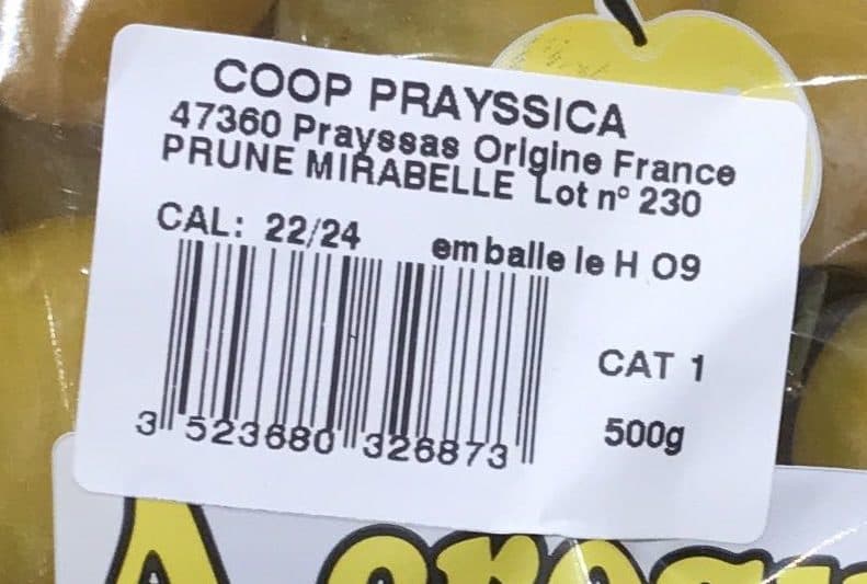 Prayssica Prune Mirabelle packshot