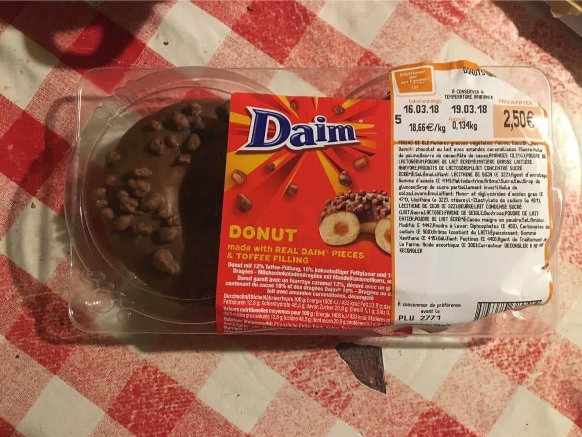 Open Food Facts Donuts Daim packshot