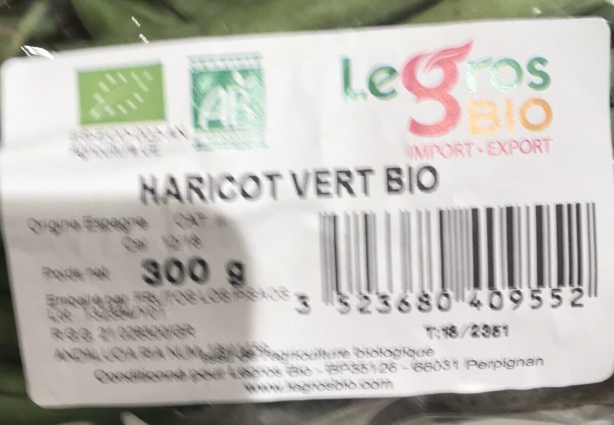 Open Food Facts Haricot vert bio packshot