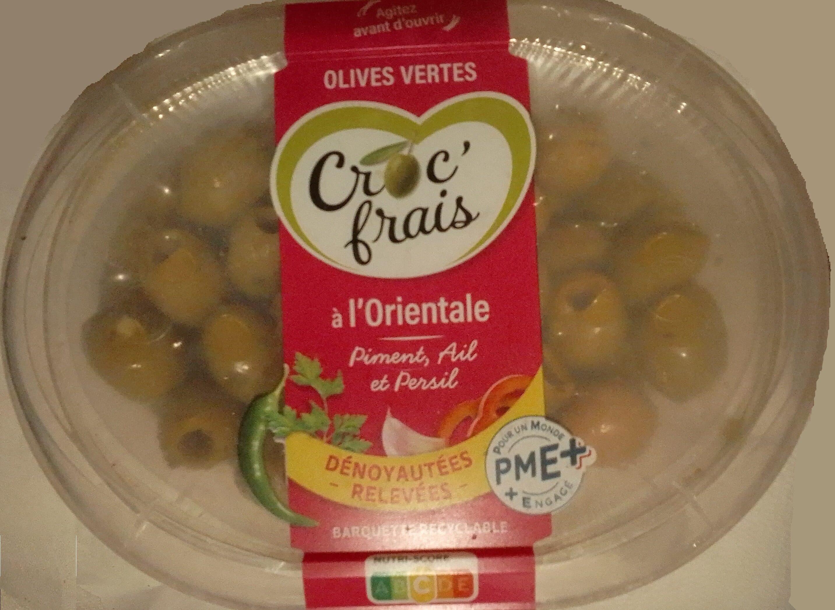 Croc'frais Olives vertes à l'orientale packshot