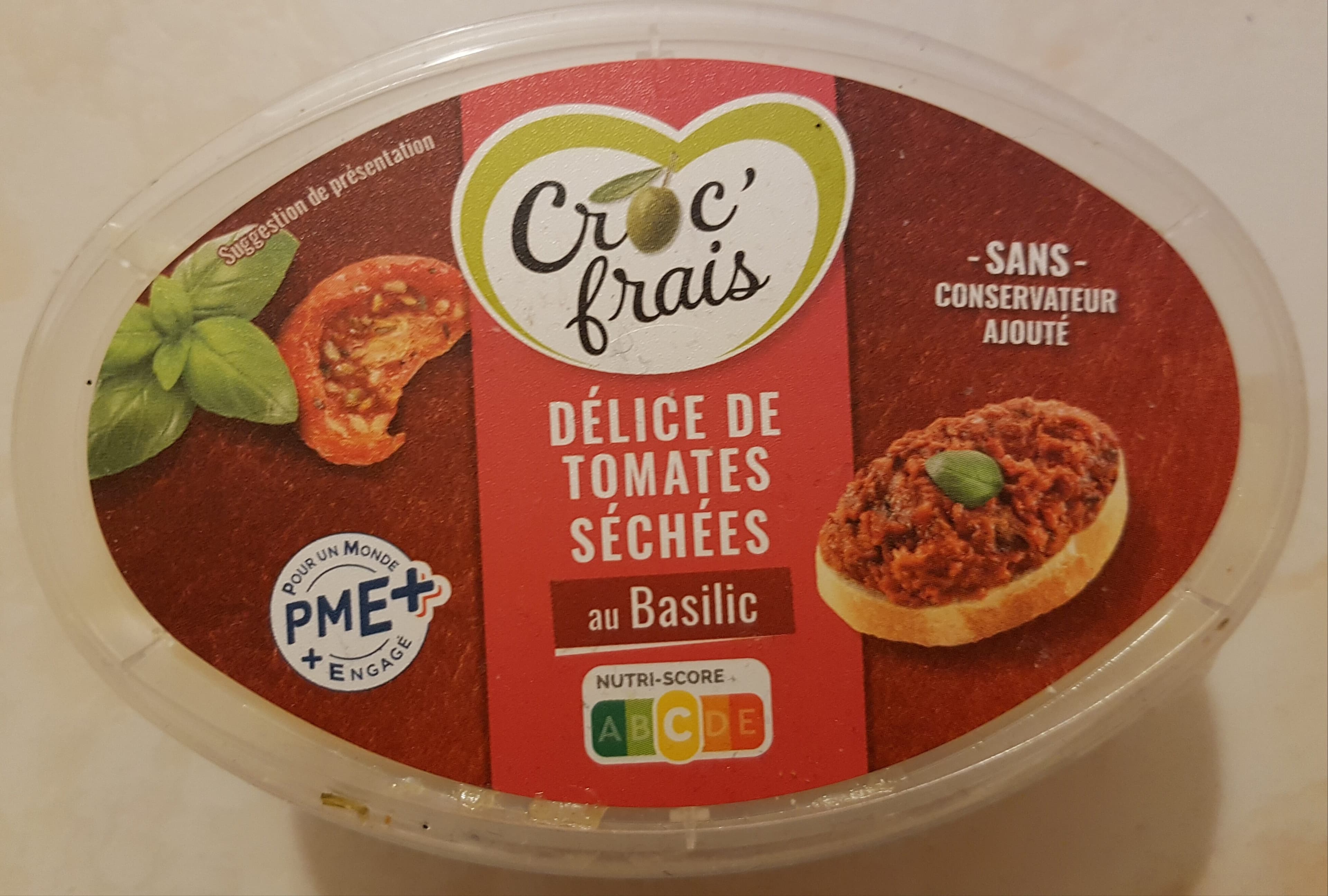 Croc' frais Délice de tomates sechées au Basilic packshot