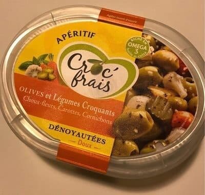 Croc frais Olives dénoyautées et légumes croquants packshot
