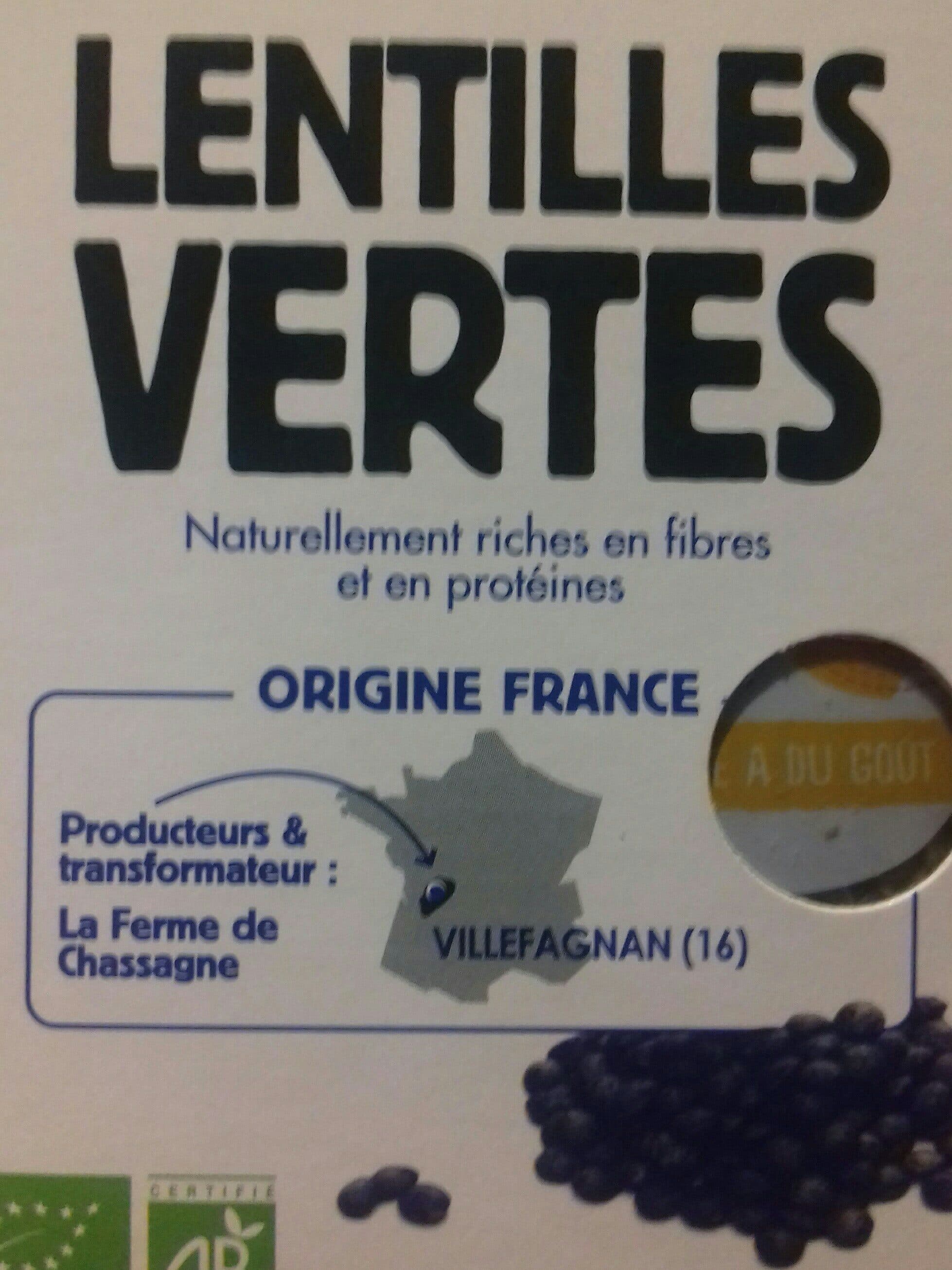 Biocoop Lentilles vertes France packshot