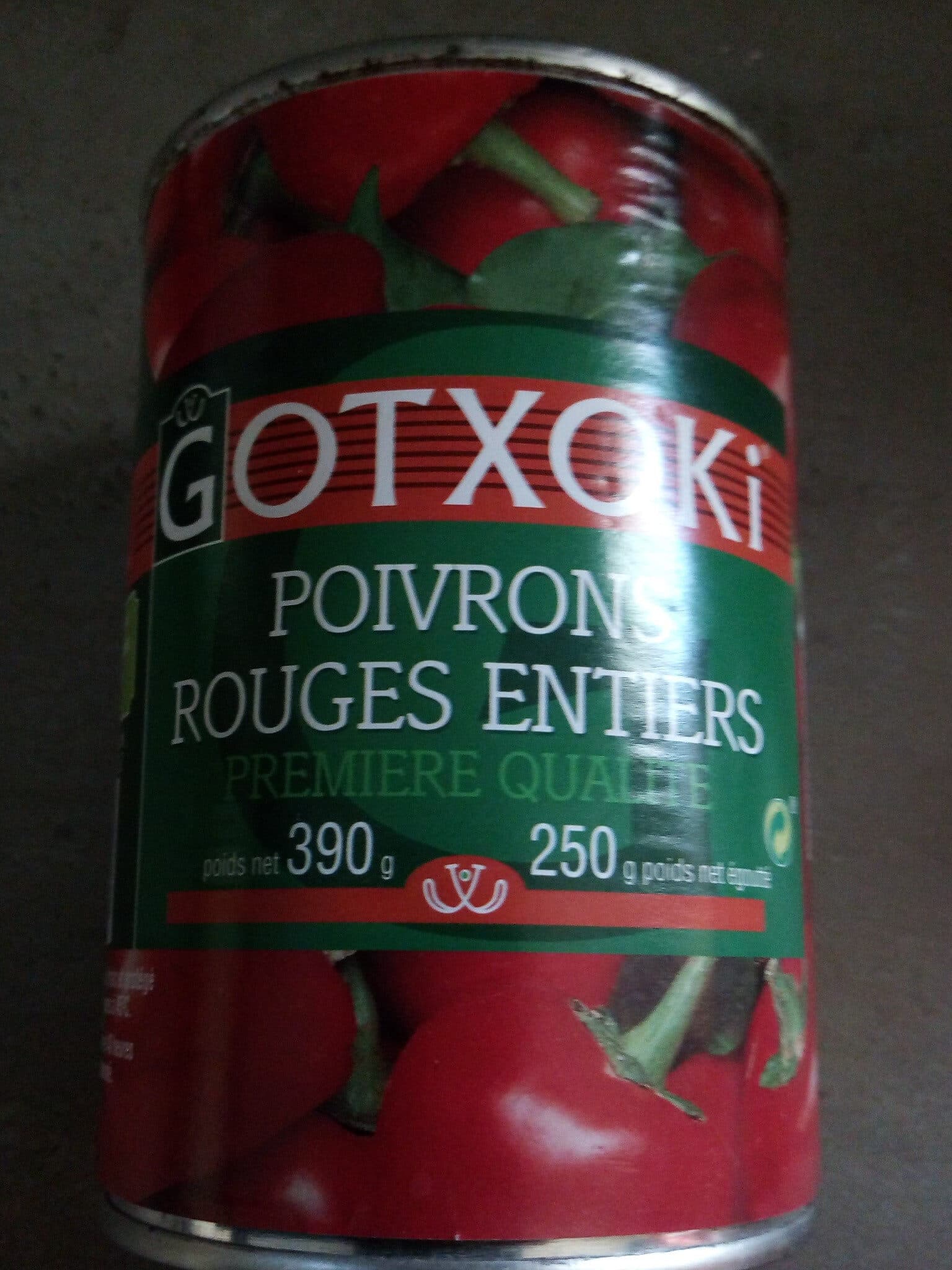 Gotxoki Gotxoki, Poivrons rouges entiers, premiere qualite packshot