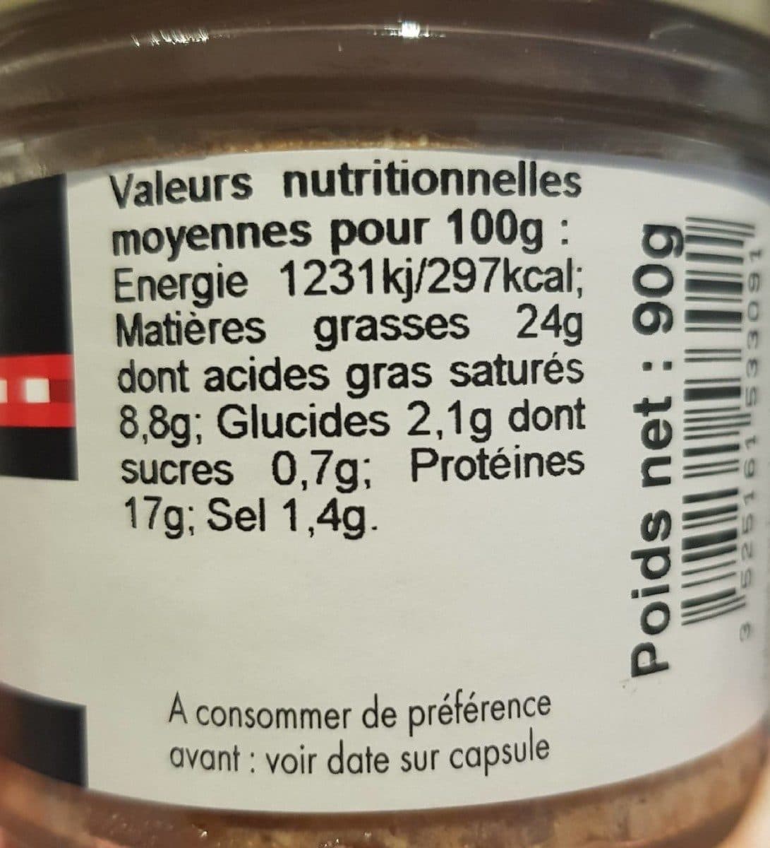 Open Food Facts Terrine campagnarde au sel de Guerande packshot