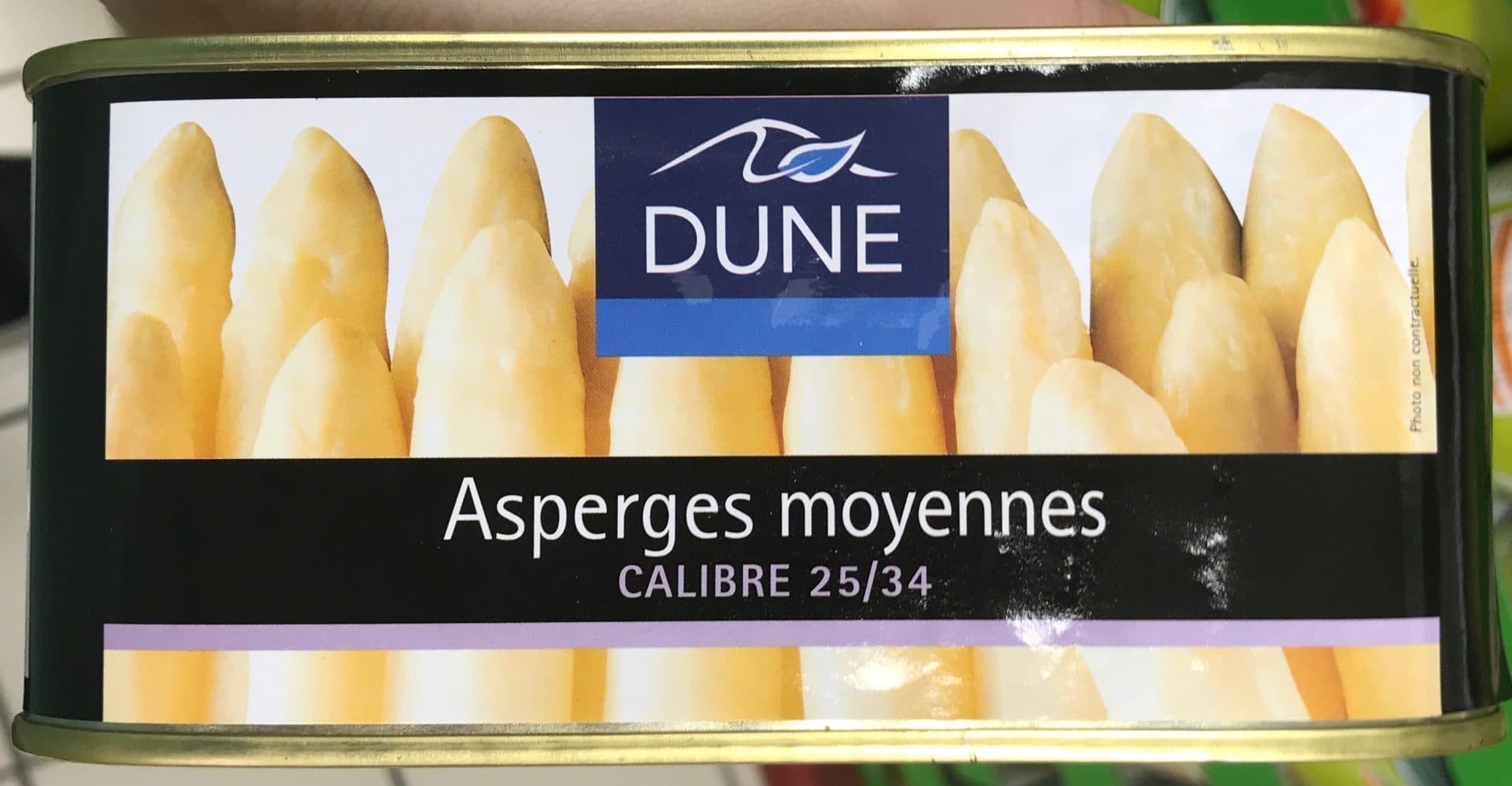 Dune Asperges moyennes calibre 25/34 packshot