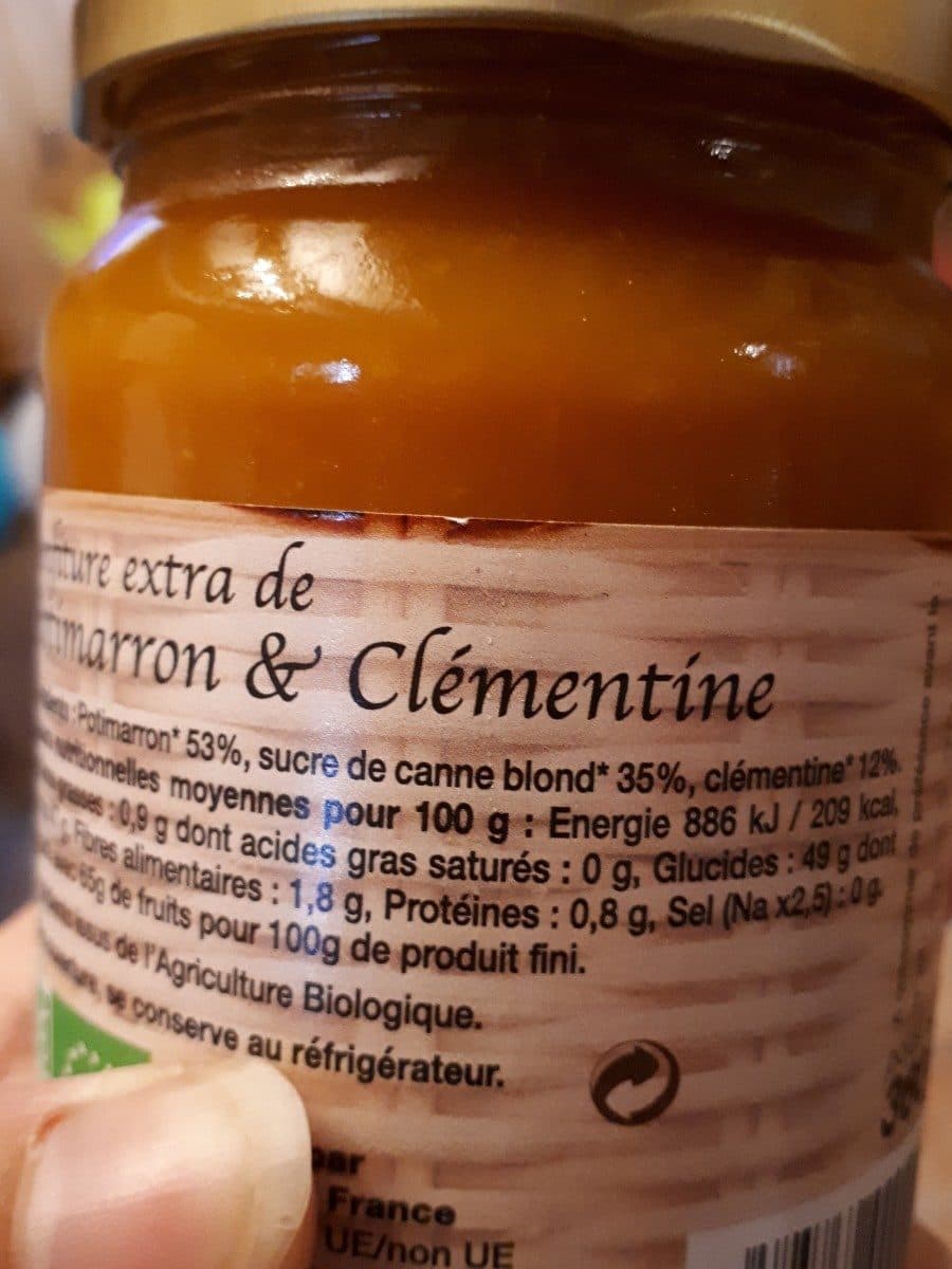 Les Confitures Demelin Confiture Potimarron / Clémentine packshot