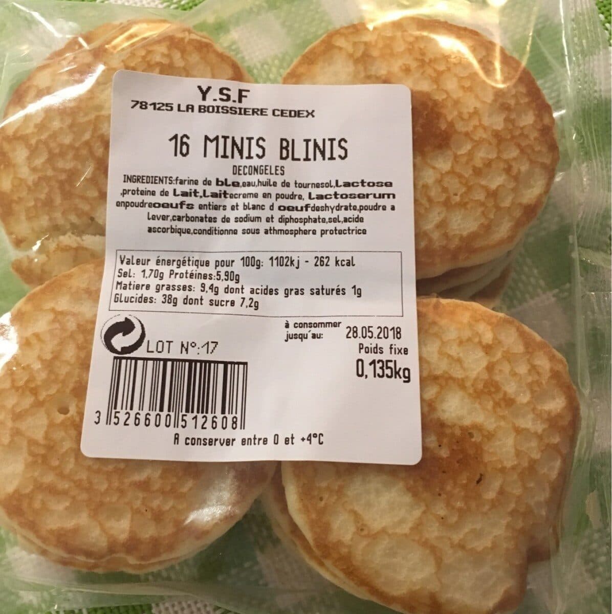 Ysf Minis Blinis packshot