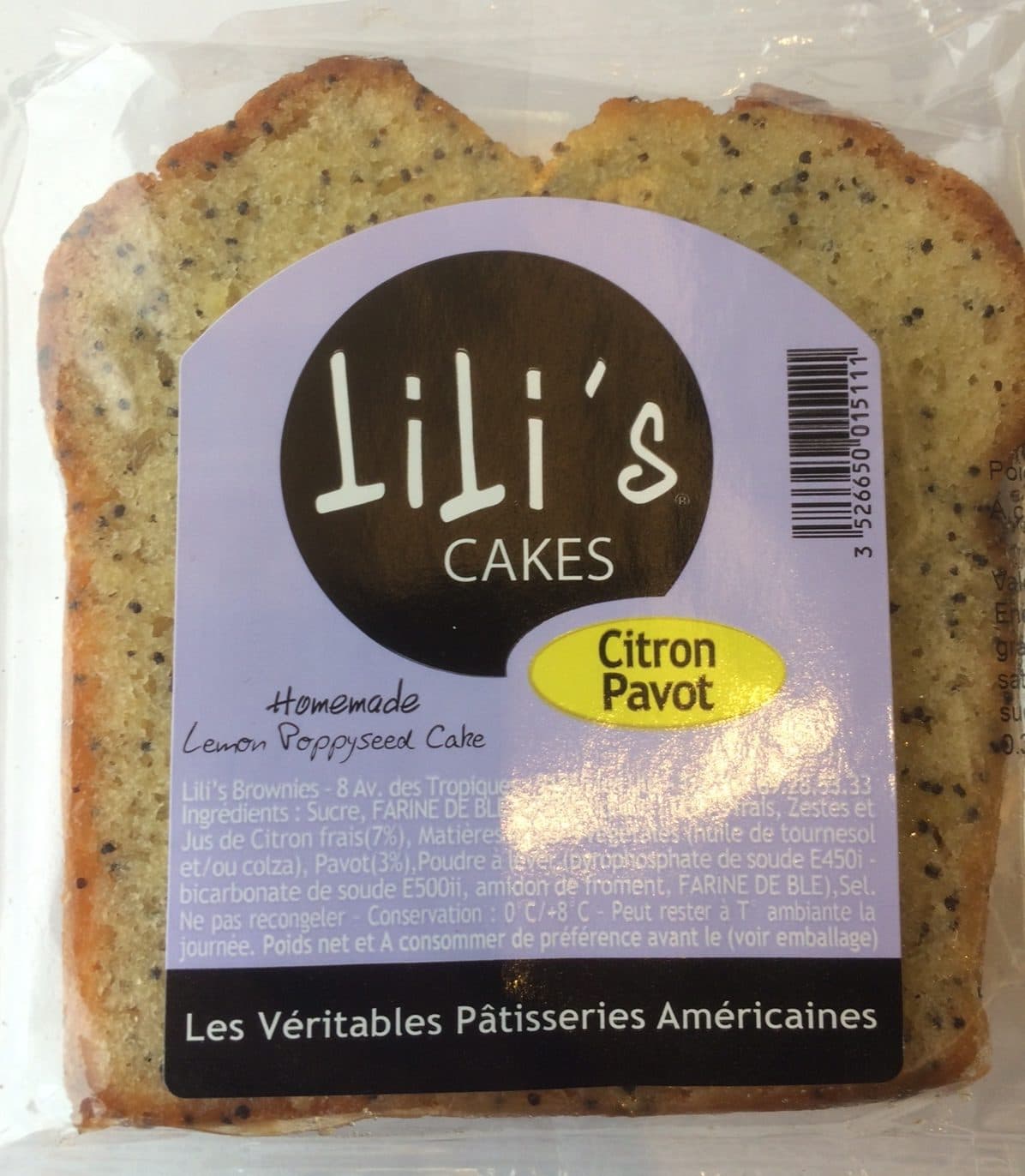 Lili's Brownies Cake Citron Pavot packshot